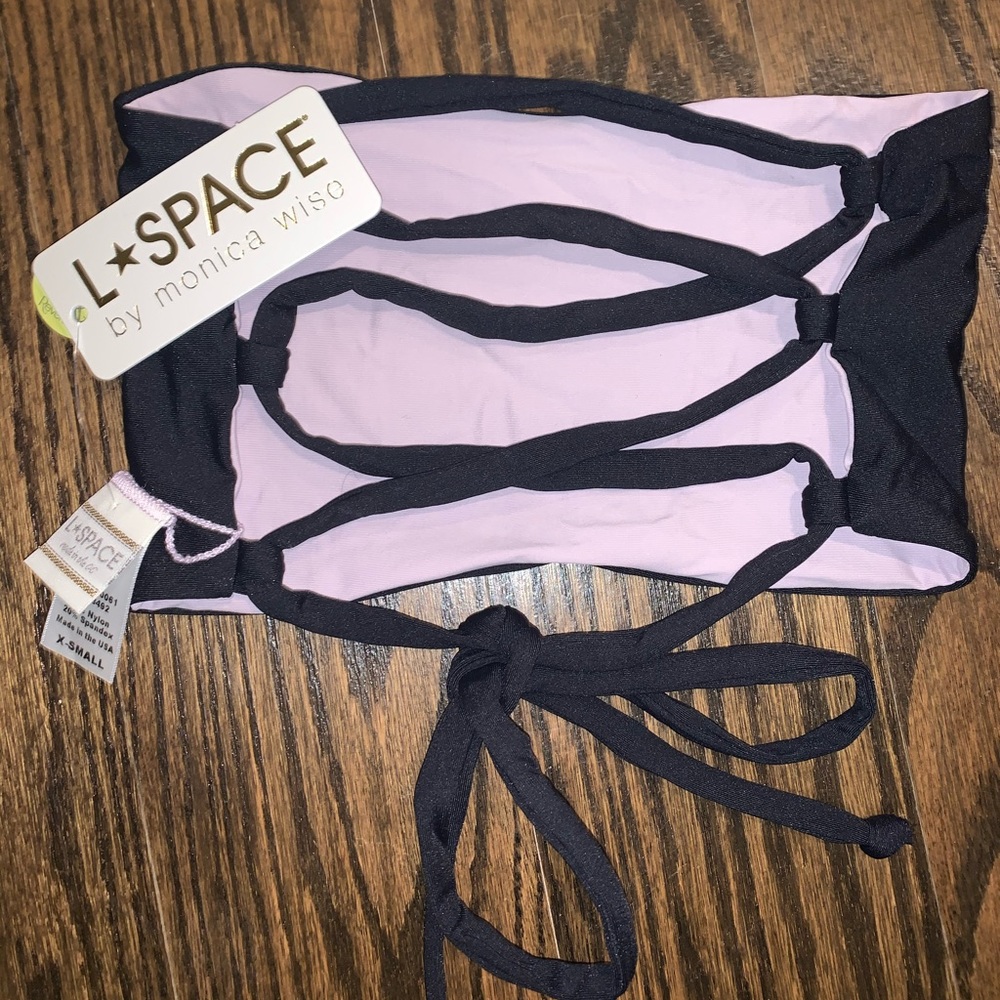 Lspace Strapless bikini top NWT
